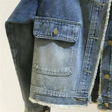 New 2025 Women's Denim Jacket Retro Round Neck Elegant Ladies Leisure Comfortable LooseTemperament Female Cowboy Coat
