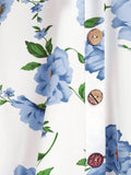 2025 Women's Beach Dresses Floral Print Vacation Sundress Garden Party Dress Summer Ruffled Bowknot Mini Dress