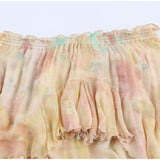 Chic Floral Printed Layered Half Skirts Women Tierred Straight Large Flounce Long Skirt 2025 Summer Autumn New Lady Streetwear