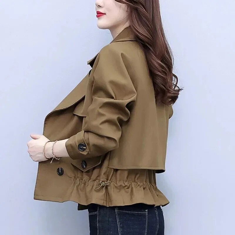 New Spring Autumn Women Jacket Long Sleeve Casual Windbreaker Loose Pocket Outerwear Lightweight Basic Coat Overcoat