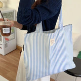 Korean Canvas Shoulder Shopper Bag for Women Large Girl Student Tote Book Bag Woman Fashion High Quality Female Handbags Purses