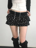 Pbong  2000s Harajuku Hot Girl Striped Slim Mini Skirts Y2k American Vintage Summer Short Party Skirts Subculture Sweet Casual Skirts