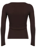 Y2k Women's Long Sleeve Knitted Tops Lace Stitching Neckline Knitwear Bowknot Decoration Slim-Fit Tshirt Pullovers Clubwear