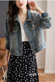 New Spring Summer 2025 Loose Versatile Elegant Women's Denim Coat Casual Temperament Korean Version Female Cowboy Outwear