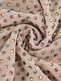 Sexy O Neck Long Sleeve Beading Mini Dress Women Flower Backless Luxury Diamonds Slim Dress Cocktail Party Evening Dresses