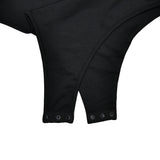 Pbong   Sexy Deep V-neck Long Sleeve Women Bodysuit Black High Waist Ruched Playsuit Autumn Slim Elegant Party Clubwear