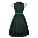 Women Dirndl Dress For Medieval Style German Oktoberfest Bavarian Dress and Top with Apron Costume Halloween Dress for Female