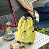 Women's Large Capacity Nylon Drawstring Backpack Casual Trendy Travel School Book Bag Soft New Trend Fashion Back Packs