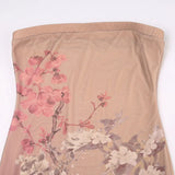 Skin Strapless Flowers Printed Mesh Dress