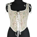 Lolita Shirt Women Sexy Corset Top Fashion Waist Trainer Bustiers Blusas Y2k Body Shaper Ladies Underbust Camis Woman Clothing