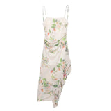Backless Sexy Fashion Long Dress Floral Print Casual Women Long Dress 2025 New Vacation Beach Summer Slip Dresses Vestidos