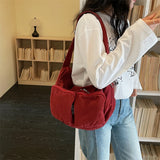 Pbong  Women's large capacity Canvas Multi-pocket Shoulder Bag Casual Practical Aesthetic Daily Commute Crossbody Bag Handbags