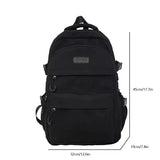 Pbong  College Style Canvas School Bags For Girls Solid Junior High School Student Schoolbag Korean Version Laptop Backpack Women Boys