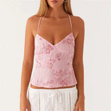 Boho Beaded Embellished Tank Tops Sequin Sparkly Shiny Sleeveless Shirt Vest Women Summer Vacation Y2K Sexy Crop Tops Going Out