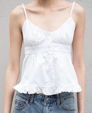 Casual Women Fashion Blue Front Buttons Plaid Printed Camis Summer Vintage Sleeveless Female Chic Tops