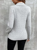 Women's fashion big collar pullover long sleeved autumn and winter knitted sweater