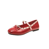 Pbong  New Female Height Increasing Dress Ladies Flat with Shoes Fashion Rivet Buckle Strap Women Mary Janes Lolita Shoes