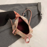 Pbong  Women's Mini Back Packs Y2K New Trend Korean Fashion Cute Backpack Lady Pu Backpacks