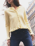 2025 New Women's European & American French Design Sweaters Female Elegant Simple Layered Decoration Versatile Knitted Cardigans