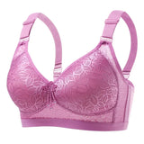Pbong  2PCS High Quality Gathering Anti Sagging Women's Anti Glare Underwear Comfortable Seamless Plus Size Simple Natural Women's Bra