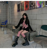 Korean Fashion Designer Butterfly Y2k Fashion Women Shirts Blouses Long sleeve Top Elegant Youth Clothing Sexy Shirt