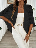 Spring and summer loose hollow elegant knitted jacket cardigan