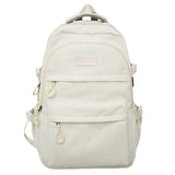 Pbong  College Style Canvas School Bags For Girls Solid Junior High School Student Schoolbag Korean Version Laptop Backpack Women Boys