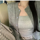 Alobee Red Cardigan Knit Early Autumn Women Clothes New 2024 Outdoor Crop Sweater Outerwear Long Sleeve Top Bottoming Shirt