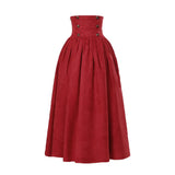 Vintage Medieval Edwardian Period Skirt Women Victorian Gothic Steampunk High Waist Gown Skirt
