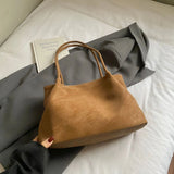 Pbong  Large Capacity Tote Bag Commuter Bag Women's Simple Underarm Bag Autumn Winter New Style City Minimalist PU Bucket Shape Magn...