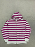 2000s Punk Hip Hop Rock High Street Men Hooded Stripes Pattern Print Fashion Versatile Casual Autumn Winter Coat emo Sweatshirts