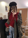 Half Lace Up Sweater for Women Long Sleeve Slim Fit Knitted Tops Pullovers Femal Lace-up Jumper Autumn Winter Y2K Outfit