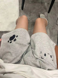 Subcultural All Match Straight Shorts Japanese Y2k Harajuku Cartoon Print Stretch Waist Lace Up Short Pants Casual Girl Shorts