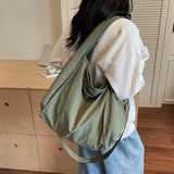 Pbong  Women's Fashion Large Canvas Shoulder Crossbody Bag for Woman Cloth Girl Messenger Bags Female Student Bookbag Handbags