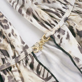 Pbong  Women’s Sexy Halter Top Summer Sleeveless V-Neck Leopard Print Crop Tank Casual Beach Clubwear Fashion Party Outfit Trendy Loose
