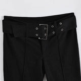 Women's Black Jeans Flare Pants Y2k Retro Emo 2000s Streetwear Fashion Trousers Harajuku Wide Yoga Pants 90s Aesthetic Clothes