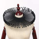 Pbong  Vintage Style Ruffled Collar Neck Ruff Medieval Victorian Style Clown Collar Cosplay