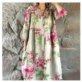 Pbong  Loose Women's Summer Dress 3D Print Casual Maxi Gown Female Fashionable Comfortable Fit AE Stock Cross-Border New