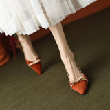 NEW Spring Women Shoes Pointed Toe Thin Heel Shoes Sheep Suede Women Pumps Mixed Colors High Heels Sweet Slip-on Shoes for Women