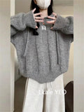 Women's Knitting Pullover Sweater Autumn/Winter Temperament Femme Bottoming Tops Fashion Thickening Loose Ladies Jumper