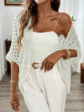Spring and summer loose hollow elegant knitted jacket cardigan