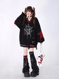 Gothic Y2k Sweater Women Harajuku Vintage Punk Long Sleeve Knitted Pullover Grunge Fashion Streetwear Oversize Sweaters
