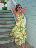 2025 Summer New Flower Shape Hollow Out Slip Dress Loose A-line Backless White Vacation Women Dress Beach Party Female Clothing