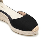 Summer Women's Chunky Heel Simple Espadrilles Wedge Heels Ankle Strap Platform Sandals Ladies High Heels