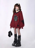Gothic Y2k Sweater Women Harajuku Vintage Punk Long Sleeve Knitted Pullover Grunge Fashion Streetwear Oversize Sweaters