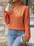 Solid color casual autumn and winter long sleeved pullover sweater