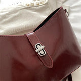 Pbong  Women PU Shoulder Bag Underarm Pouch Travel Shopping Top-Handle Bags Retro Daily Tote Handbag Vintage Crossbody Bags