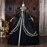 New Medieval Formal Attire Black Choir Halloween Role-playing Costume For Film And Television Photo Shoots Cosplay Dress