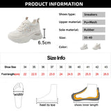 Pbong  Fashion Air Cushion Platform Sports Shoes for Women Mesh Breathable Chunky Sneakers Woman Thick Sole Anti Slip Vulcanized Shoes