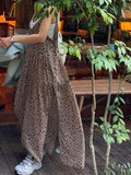 Pbong  Sexy Leopard Print Strapl Dr Women's Summer New Korean Version Retro Personali Design Bal Long Skirt